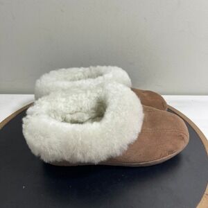 Red Wing Suede Shearling Lined Slippers Women 6‎ Brown Cozy Indoor Outdoor